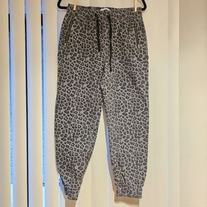 Celebrity Pink Gray Leopard Print Joggers